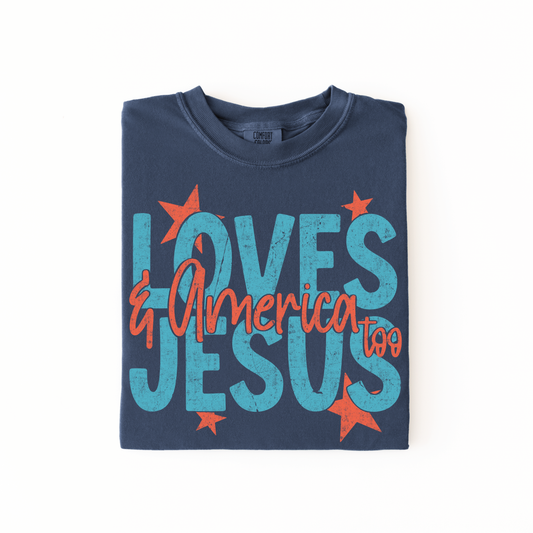 Loves Jesus and America Too Shirt