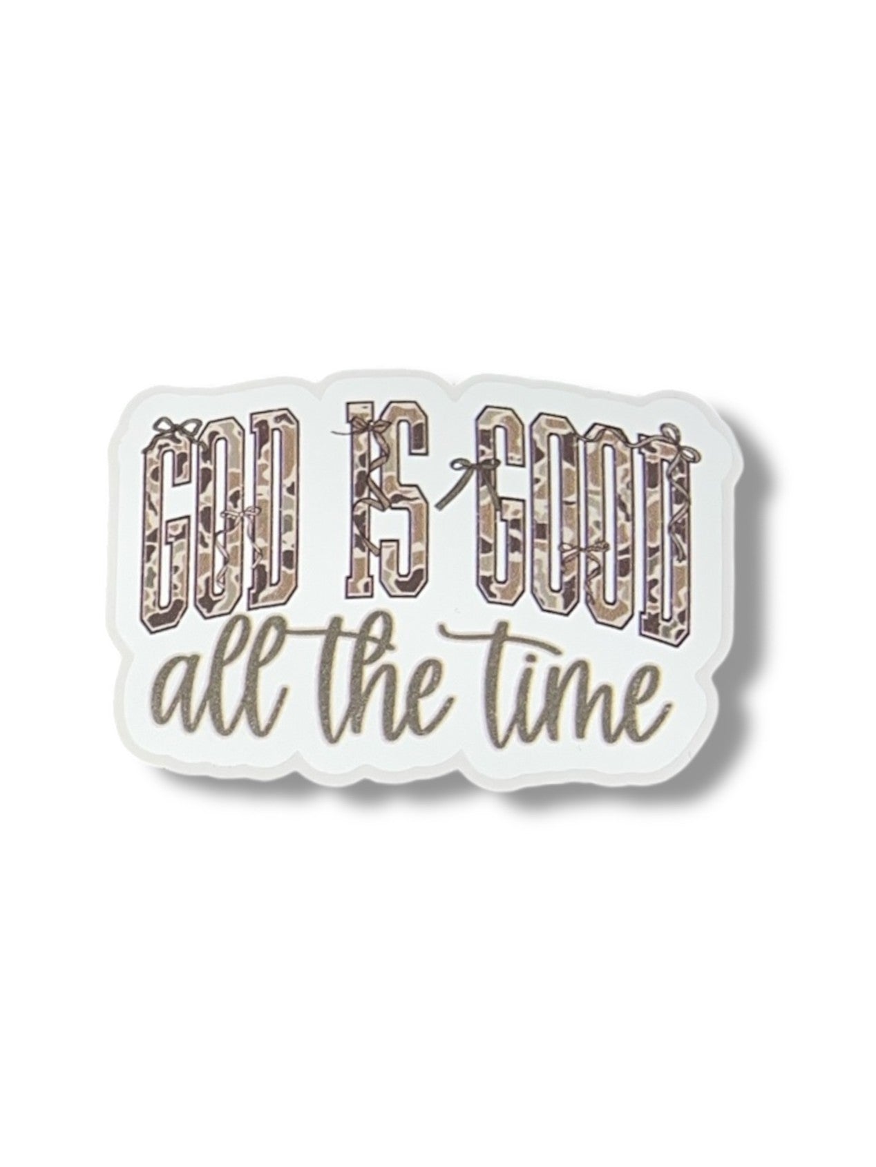 God Is Good Camo Vinyl Sticker