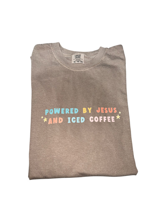 Powered by Jesus and Iced Coffee Shirt